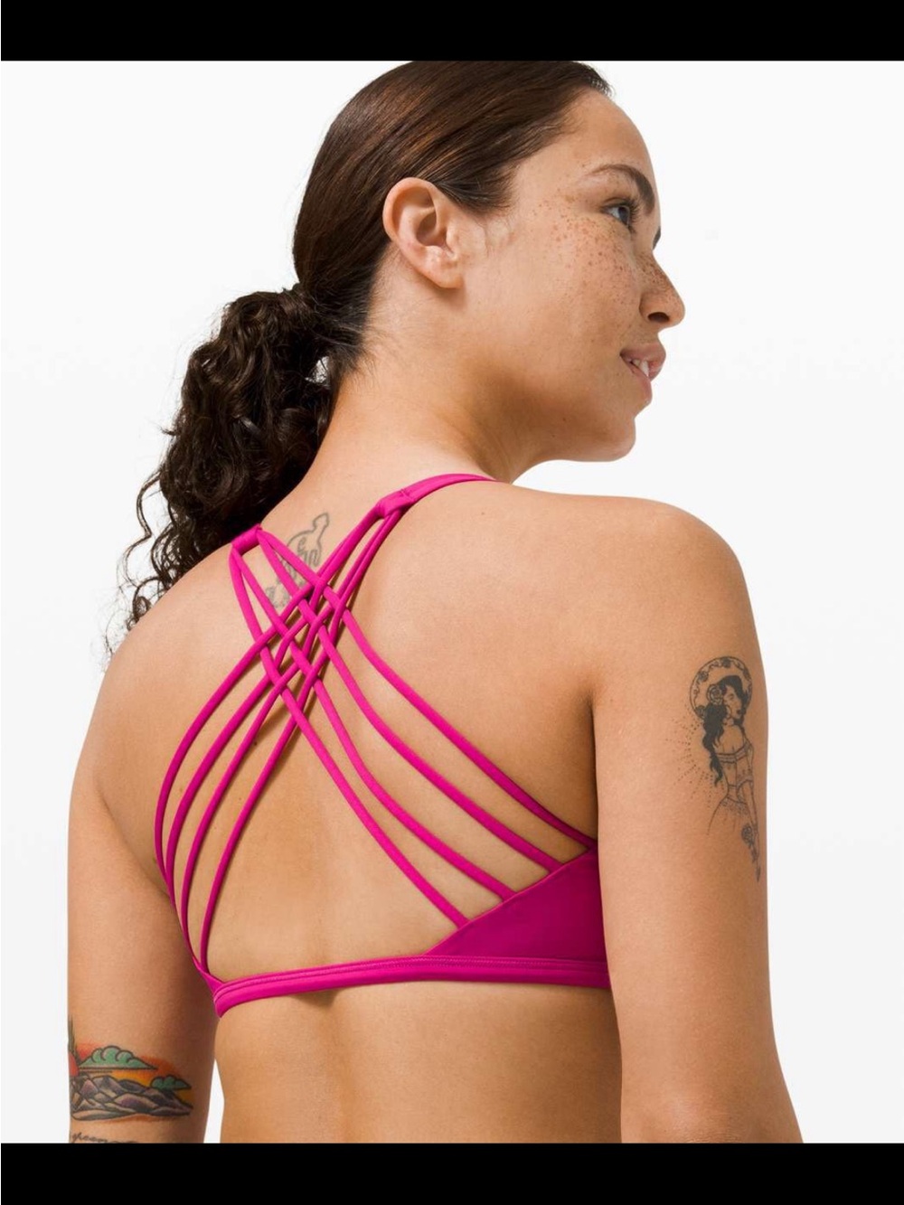 lululemon athletica Strappy Back Sports Bra - Fuchsia